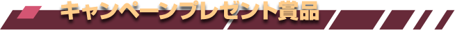キャンペーンプレゼント賞品